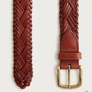 J. Crew leather belt with square brass buckle
